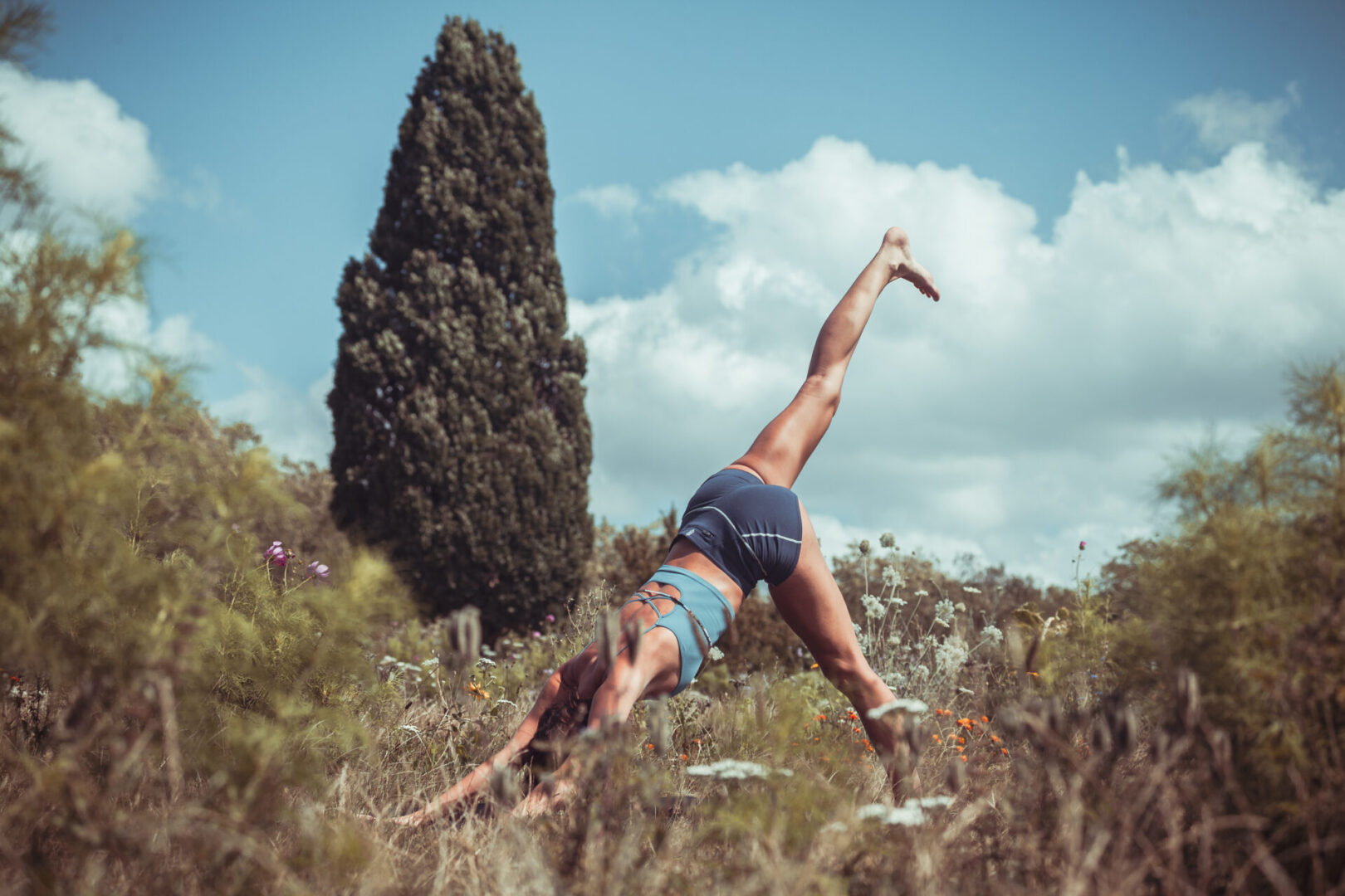 yoga pose in nature